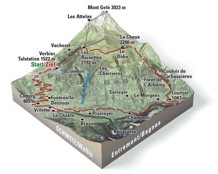 Schweiz: Supertrail Vertigo - Kartenübersicht