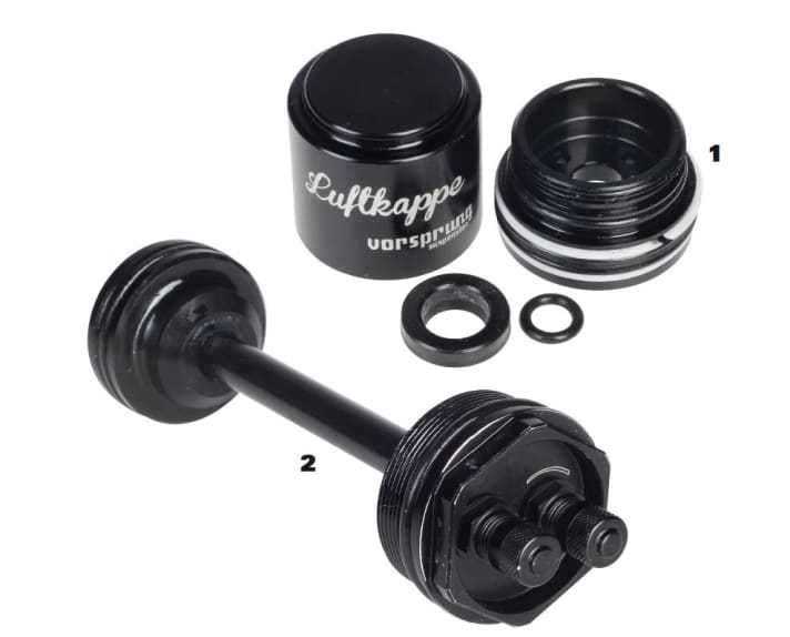   Air cap 1 (rear) and AWK 2 (front)