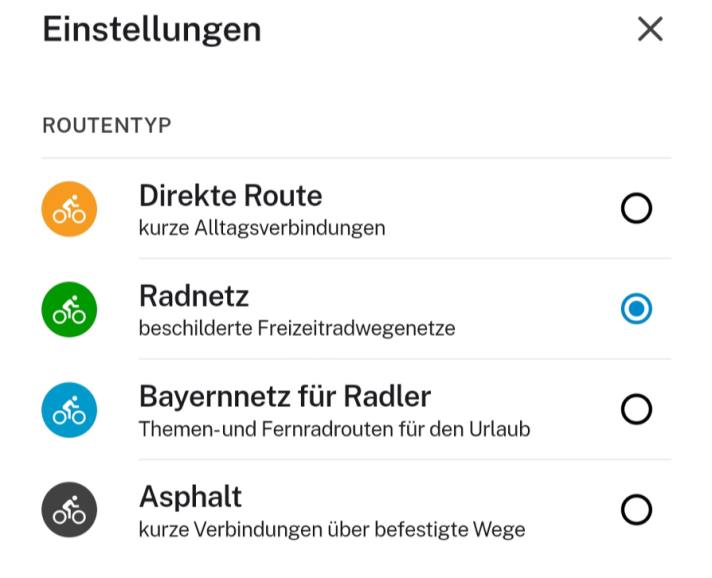 Route planning is based on various cycle networks and takes into account the traffic situation and ground conditions.