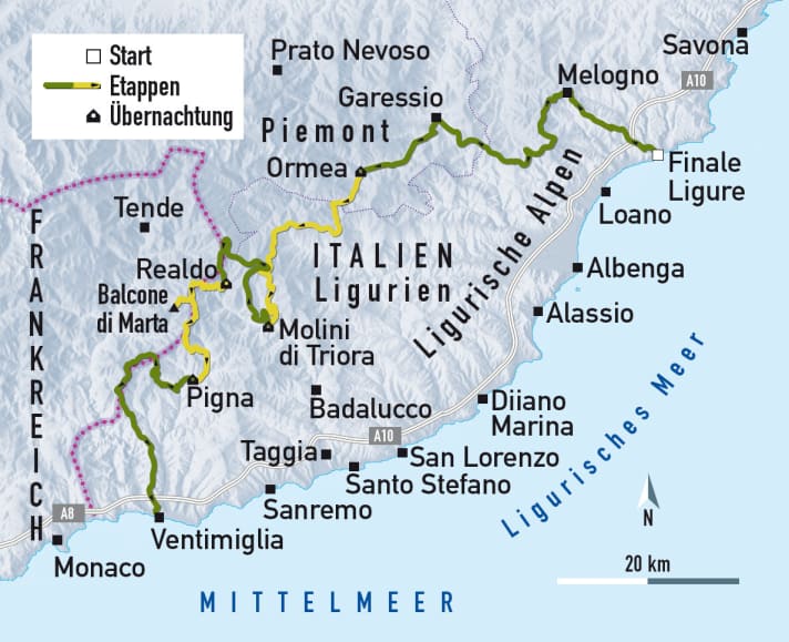 Die Etappen im Überblick