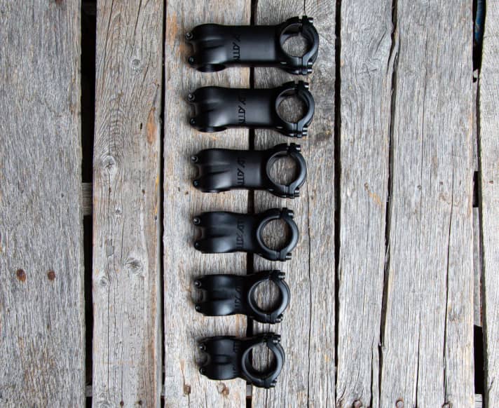   In sechs Längen gibt's den Alu-Vorbau der Atmos-Serie.