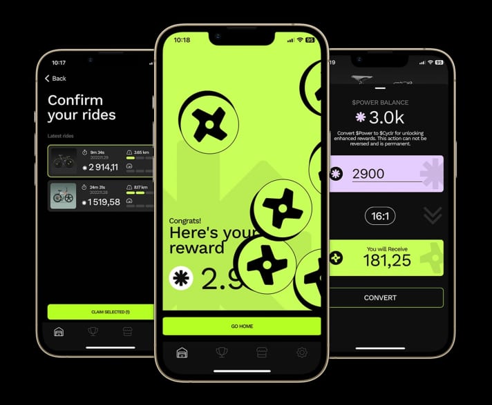 W3:Ride rewards cyclists with its own blockchain-based reward system.