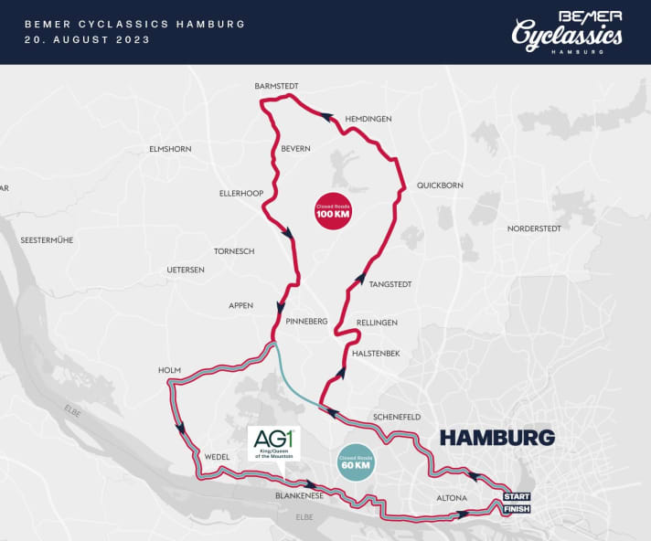 There are two races for everyone: One route covers 60 kilometres, the other 100 kilometres