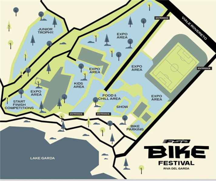 Die neue Location fürs Bike Festival am Gardasee: Hurra, es gibt noch ein passendes Gelände mit Seezugang.