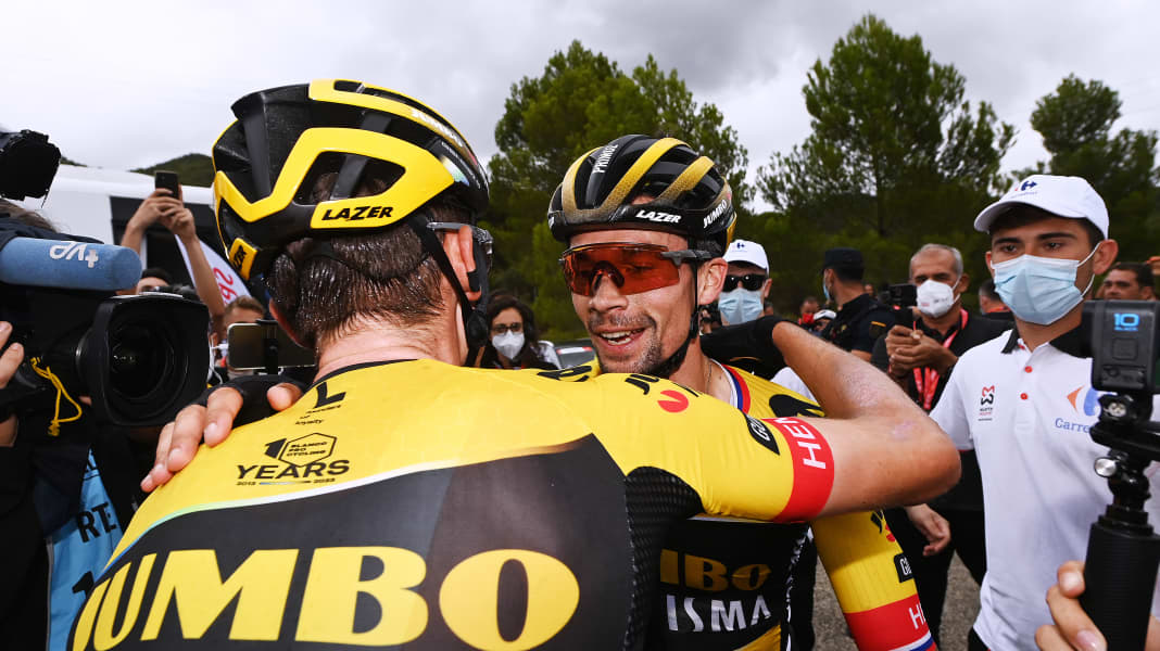 Vuelta: Jumbo-Visma räumt ab - Roglic holt die Etappe, Kuss übernimmt Rot 