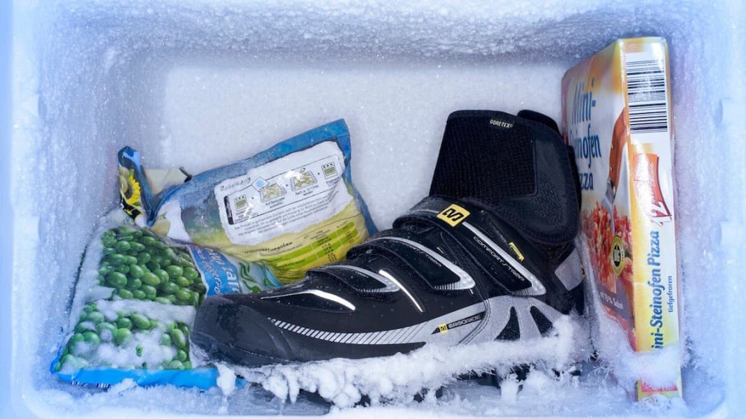 Am Gletscher: MTB-Winterschuhe im Test