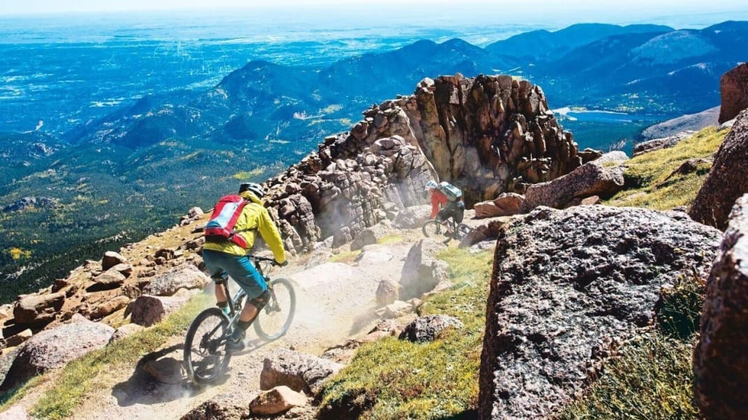 Mountainbike-Trail vom legendären Pikes Peak