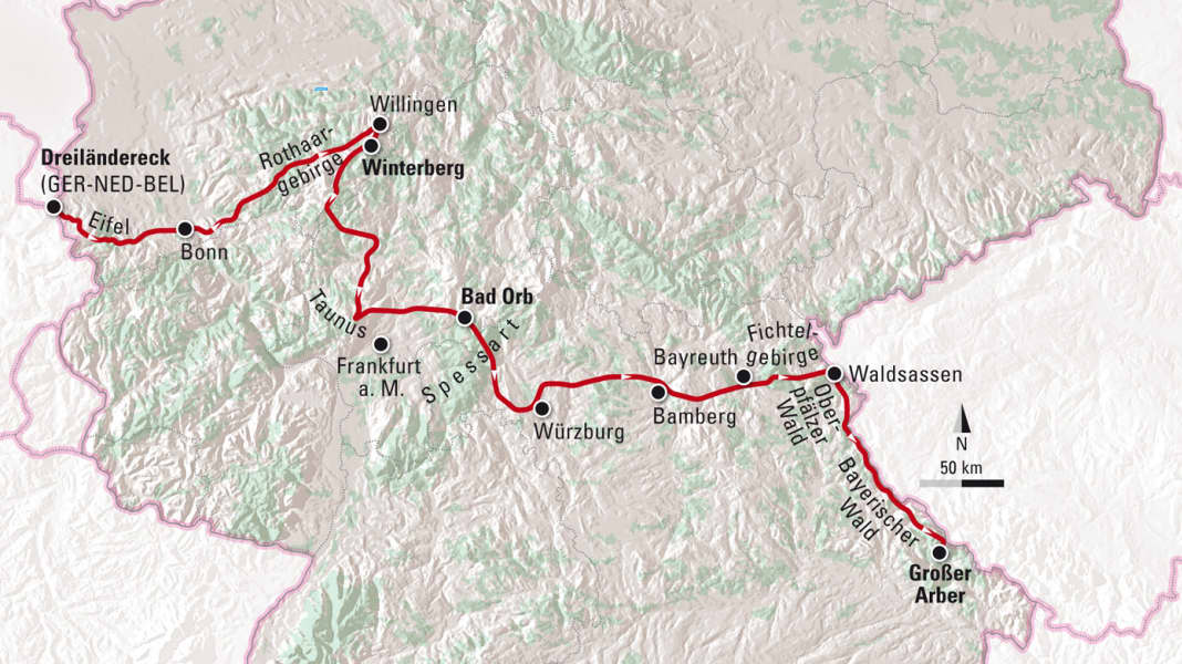 BIKE Deutschland-Trail West-Ost – die Route
