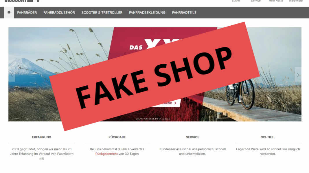 Fake-Onlineshops: Verbraucherschützer warnen vor betrügerischen Fahrrad-Onlineshops