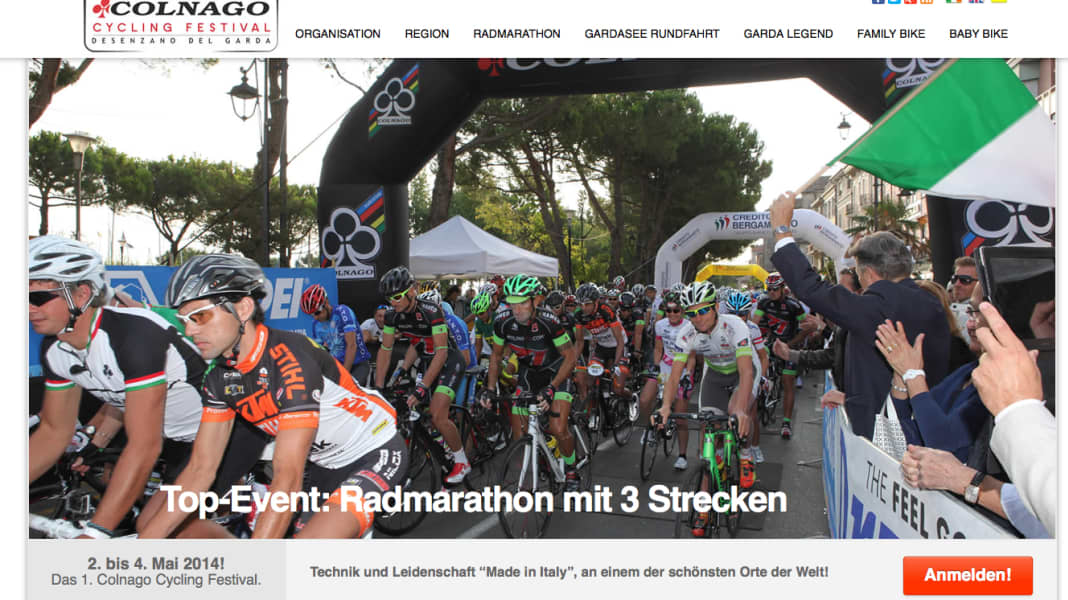 Gewinnspiel Colnago Cycling Festival in Desenzano del Garda