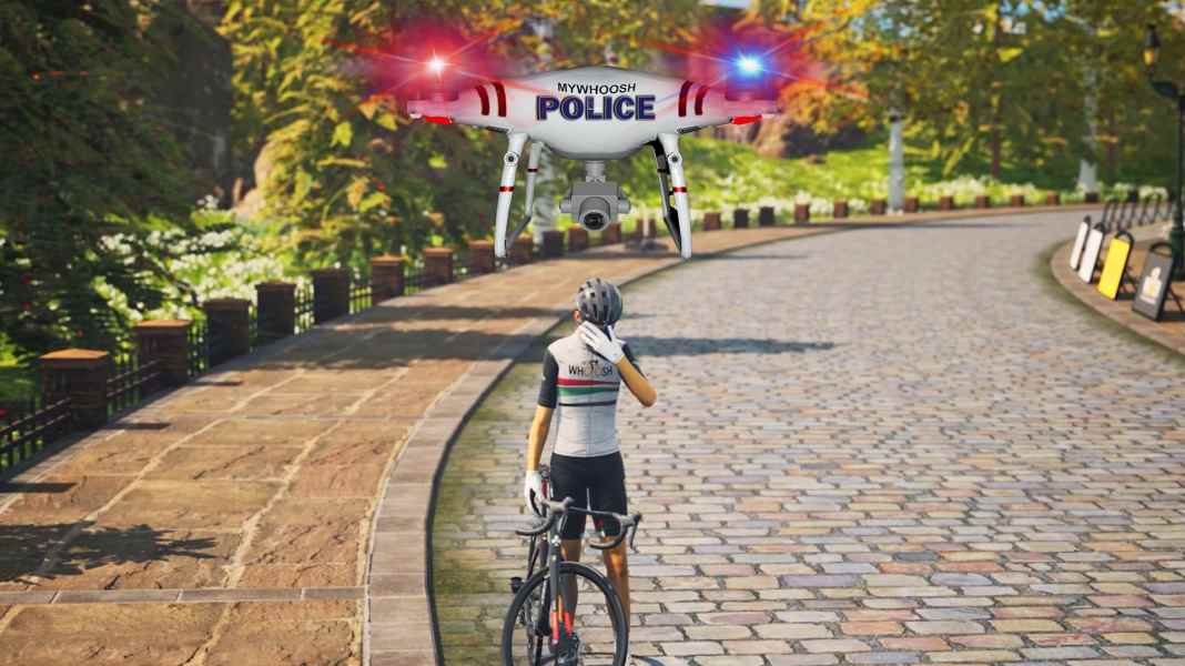 Drone Police für mehr Fairness beim Rollentraining auf MyWhoosh