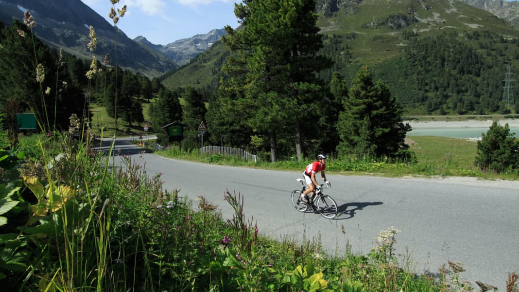 Anstiege der Alpen: Kühtaisattel - Kühtaisattel: Scharfrichter beim Ötztaler Radmarathon