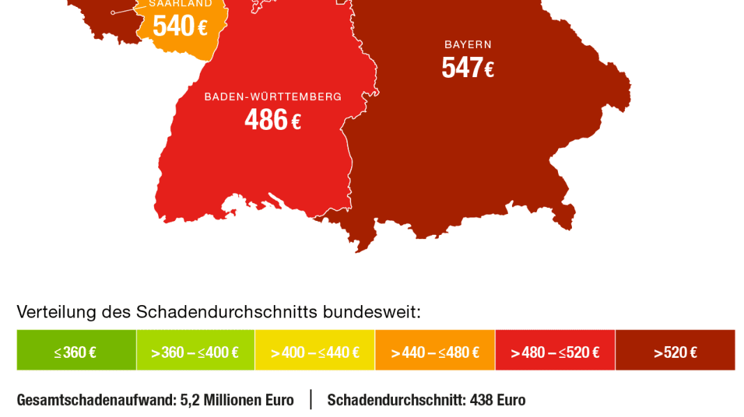 Generali-Risikoatlas: Fahrraddiebstahl