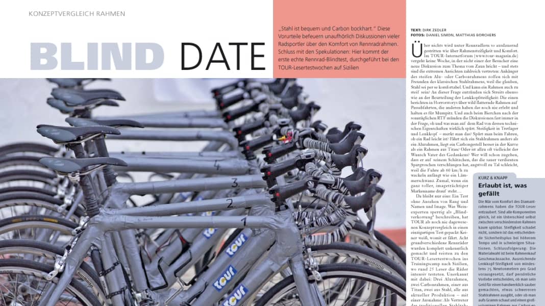 Fahrkomfort: Rahmen im Blindtest