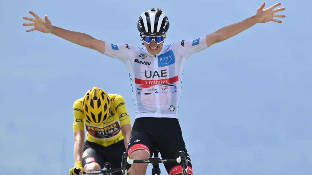 Giganten-Duell! Pogacar gewinnt Bergsprint gegen Vingegaard