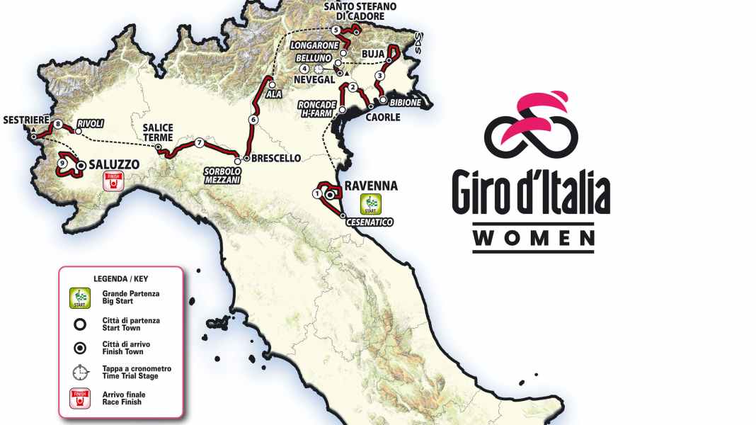 Giro d’Italia 2026: Die Highlights der Frauen-Strecke