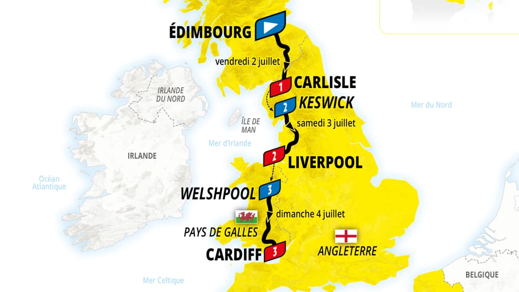 Tour de France 2027: Alle Streckendetails und Profile zum Grand Départ in Großbritannien