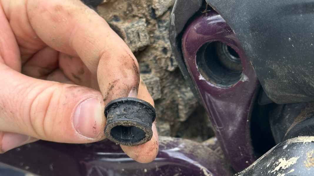 On the Whyte ELyte Evo RS, these bushings of the Bosch Performance CX suspension were already so badly worn that both bolts had visible play.