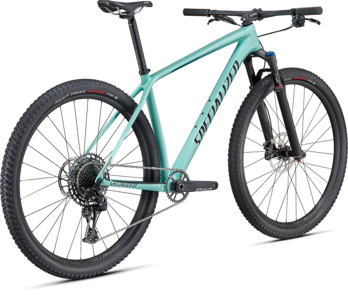   Auch bei der Comp-Version des Epic HT kommt der 915-Gramm-Rahmen zum Einsatz. Preis für das Bike mit NX Eagle: 2700 Euro.