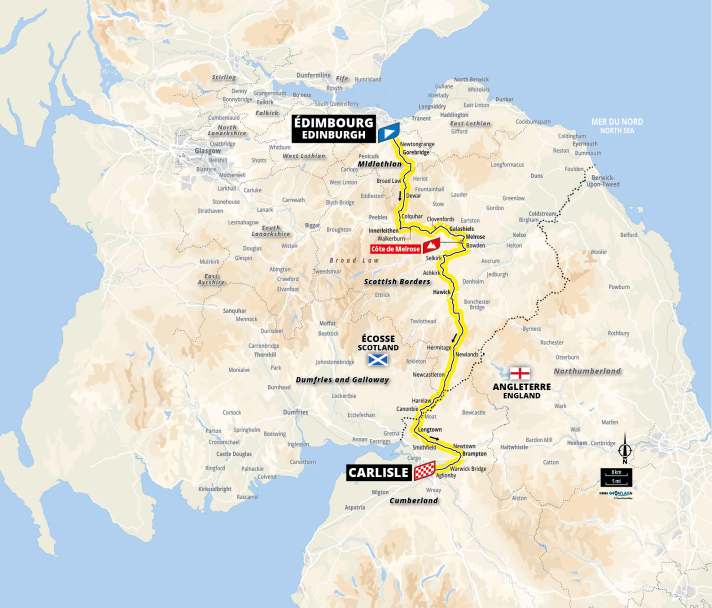 The route of the 1st stage of the Tour de France 2027