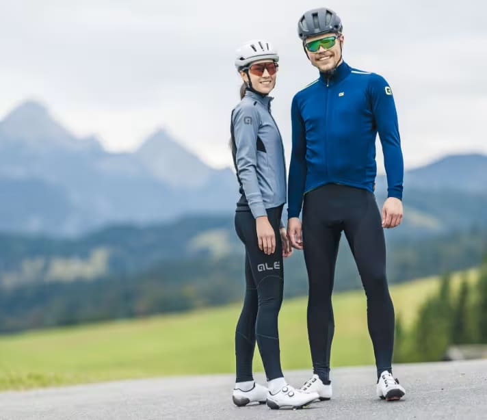 ALÉ CYCLING - Femmes : Veste K-Tornado/Pantalon Blizzard Lady ; Hommes : Veste K-Tornado/Pantalon Nordik Plus