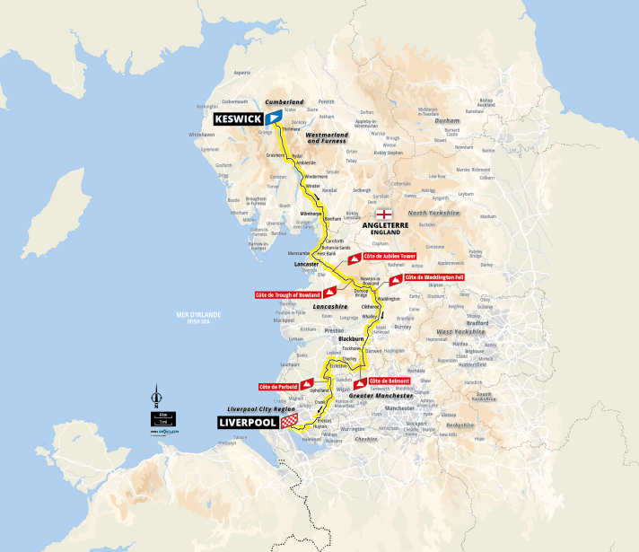 The route of the 2nd stage of the Tour de France 2027