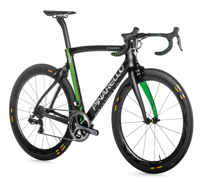 Pinarello Dogma: Aerodynamisch zählt das Rad zu den schnellsten Modellen auf dem Markt.
