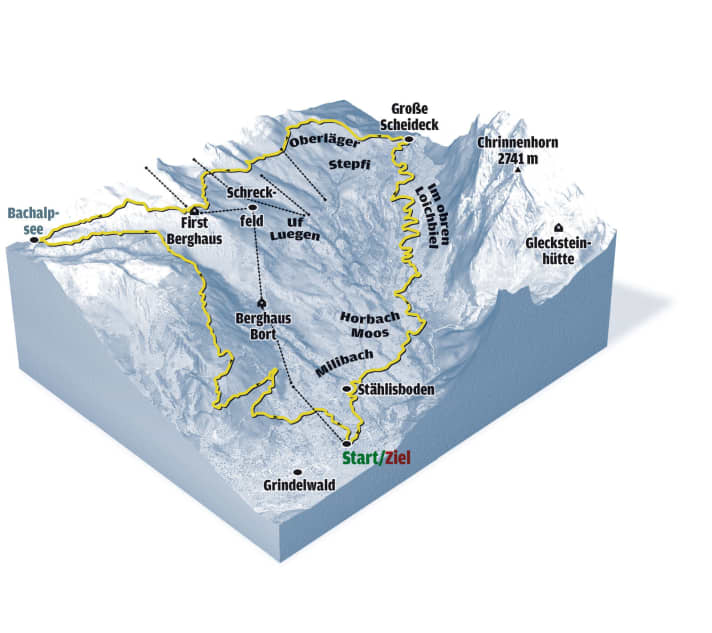   Switzerland, Grindelwald: dream tour for bikes and e-MTBs via First and Bachalpsee.