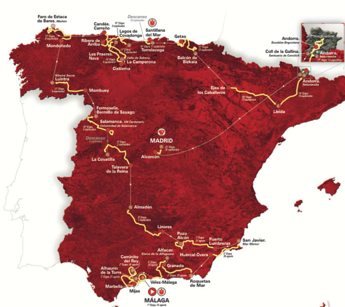   Ideales Terrain für Kletterer: Die Spanienrundfahrt hat die meisten Bergankünfte aller drei großen Rundfahrt im Jahr 2018.