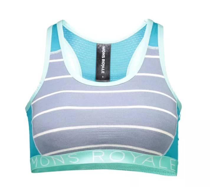 The merino wool sports bra from Mons Royale in New Zealand