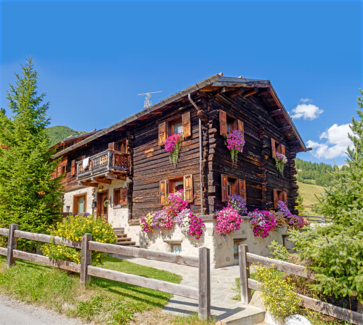 Typisches Bauernhaus in Livigno