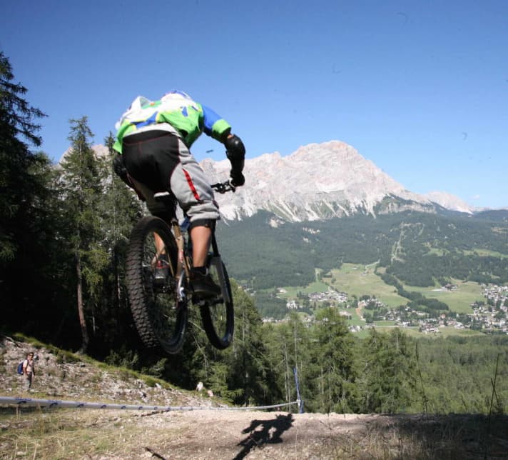   Im Cortina Bike Park am Col Drusciè.