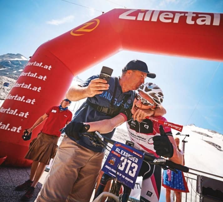   Zieleinfahrt vor dem Tuxer Gletscher.
