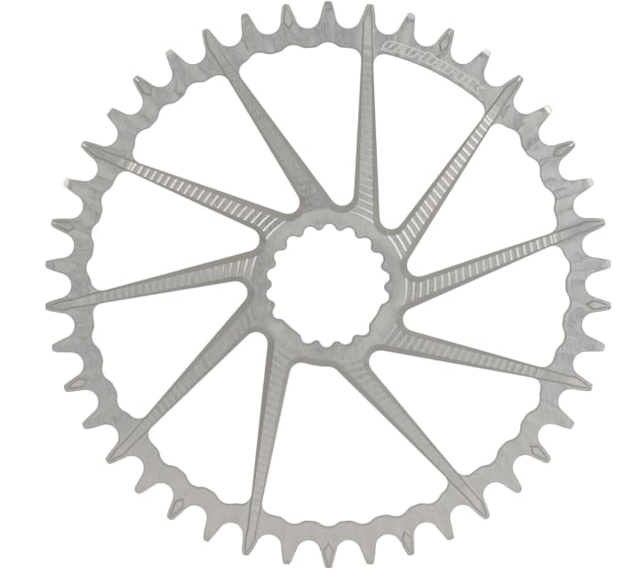 This is what a chainring should look like! Tuning pro Dangerholm also swears by the milled look of the Garbaruk Round Direct Mount chainring.