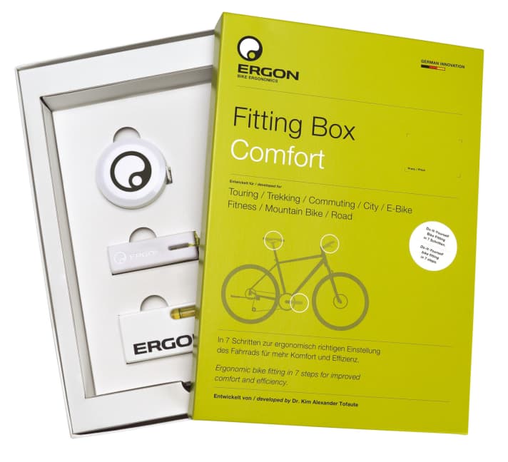 Ergonomics to go: With the Fitting Box, the saddle, handlebars and pedals can be easily and precisely adjusted to the rider. Price 24.90 euros, info www.ergon-bike.de