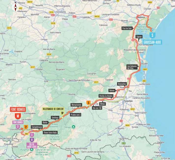 Die Strecke der 3. Etappe der Vuelta a España 2026