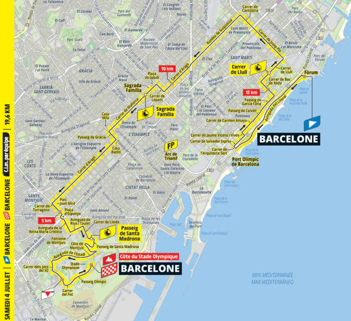 Le parcours de la 1re étape du Tour de France 2026