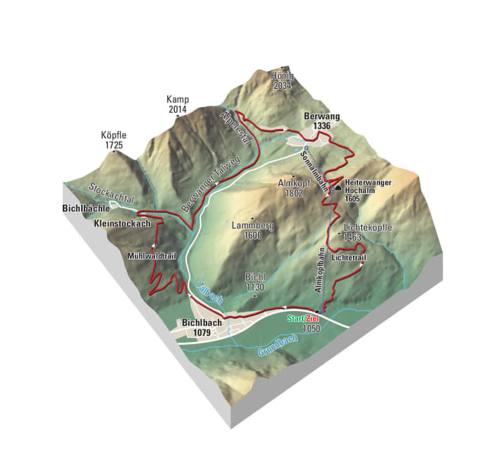   Tour 3 verbindet die Highlights Lichte Trail und Mühlwald Trail.