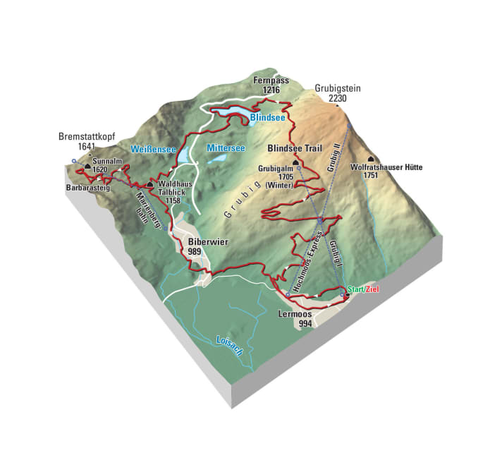   Blindsee Trail und Barbarasteig heißen die Trail-Highlights auf dieser Klassikerrunde.