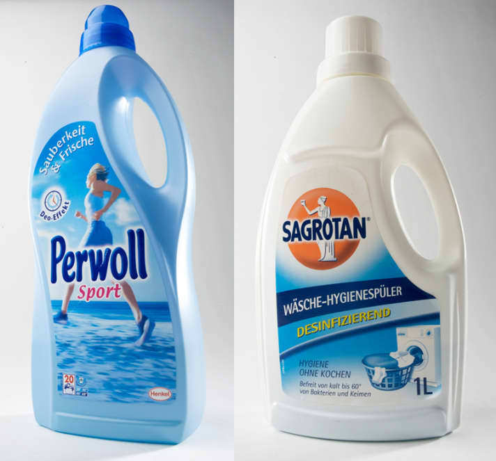   Special detergents or rinsing agents are also effective against bacteria and odours on a gentle cycle