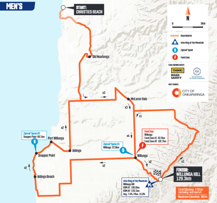 The route of the 5th stage