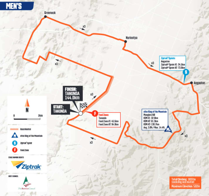 Le parcours de la 1ère étape