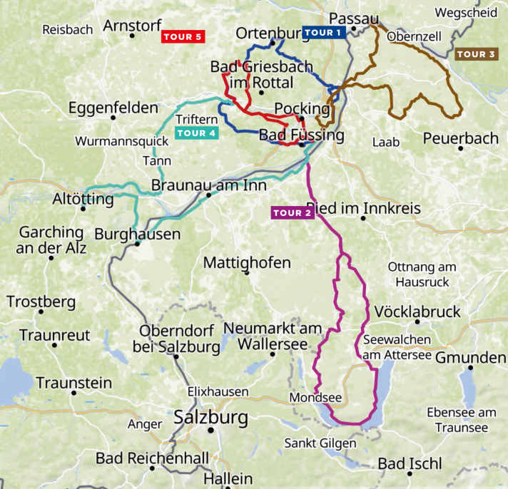 Tours de vélo de course à Bad Füssing