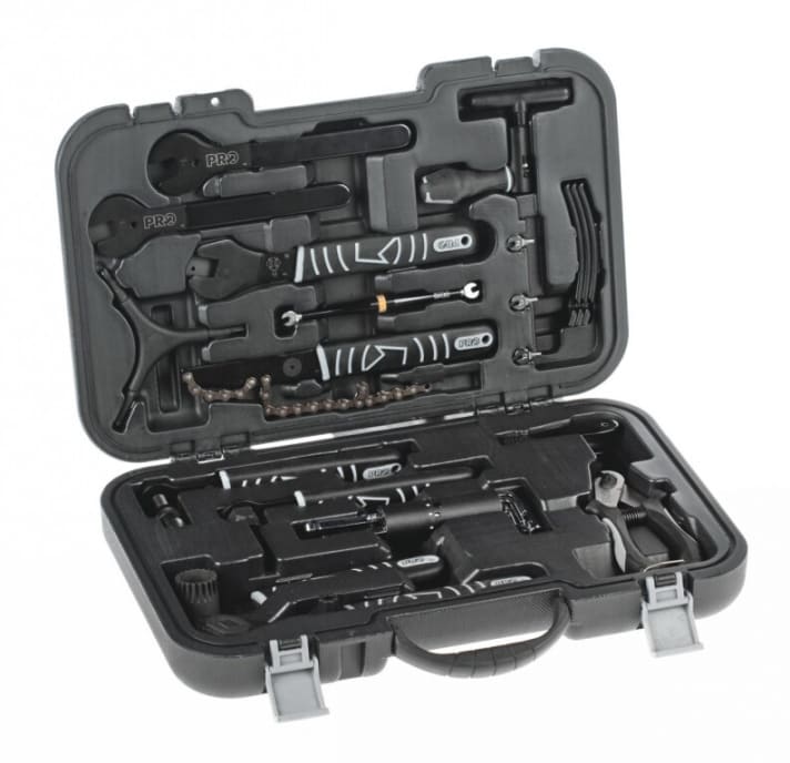   The PRO tool box is missing a cross and slotted screwdriver.