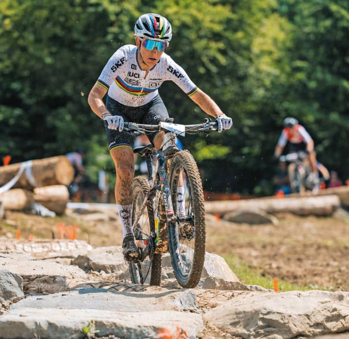 Pauline Ferrand-Prevot at this year's European Cross-Country Championships in Krakow