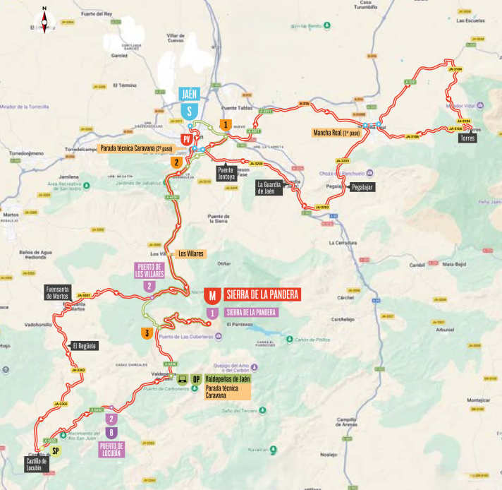 The route of the 14th stage of the 2026 Vuelta a España