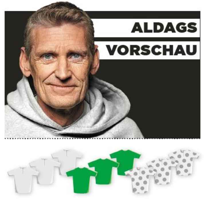 Diese Bedeutung misst Rolf Aldag der 16. Etappe für Gelb, Grün und Bergtrikot zu - je mehr farbige Trikots, desto größer die Bedeutung.