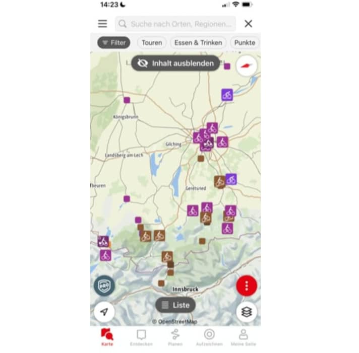 Das Touren-Portal gibt’s auch für Unterwegs. Die DK Rad Touren-App bietet interaktive Karten und mehr.