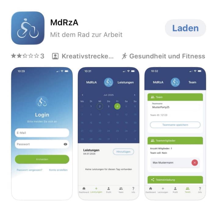 App zur Aktion „Mit dem Rad zur Arbeit“