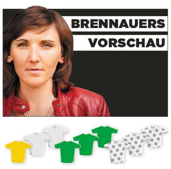 Diese Bedeutung misst Lisa Brennauer der 2. Etappe für Gelb, Grün und Bergtrikot zu - je mehr farbige Trikots, desto größer die Bedeutung.